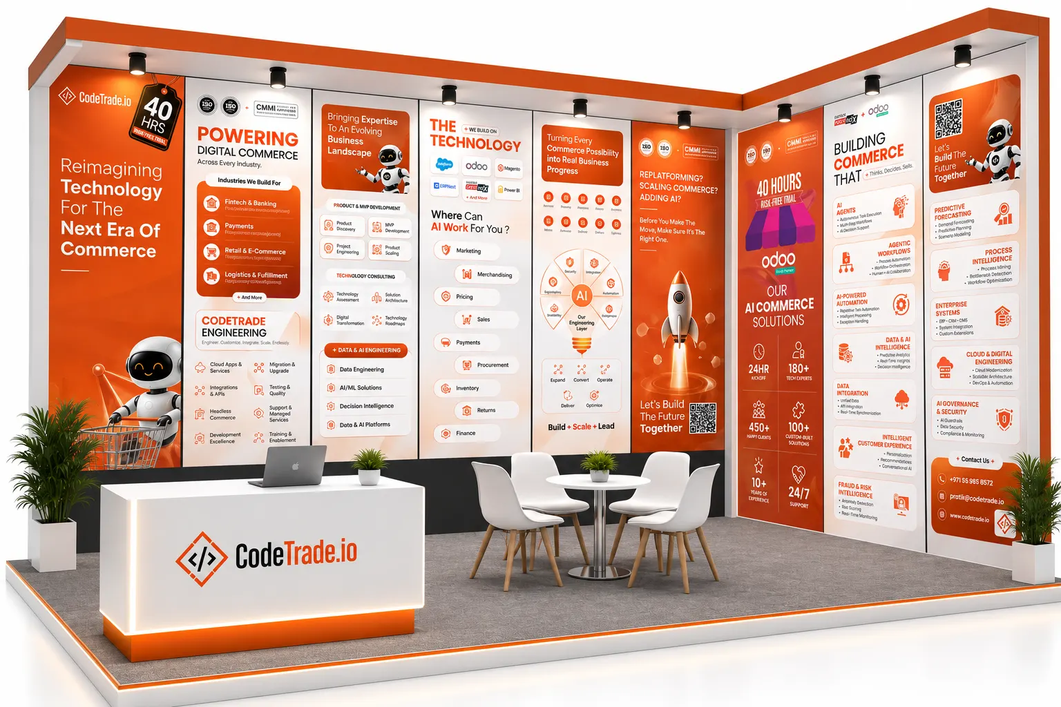 CodeTrade booth at Seamless 2026