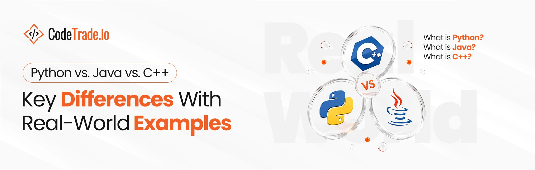 Python vs. Java vs. C++ 01