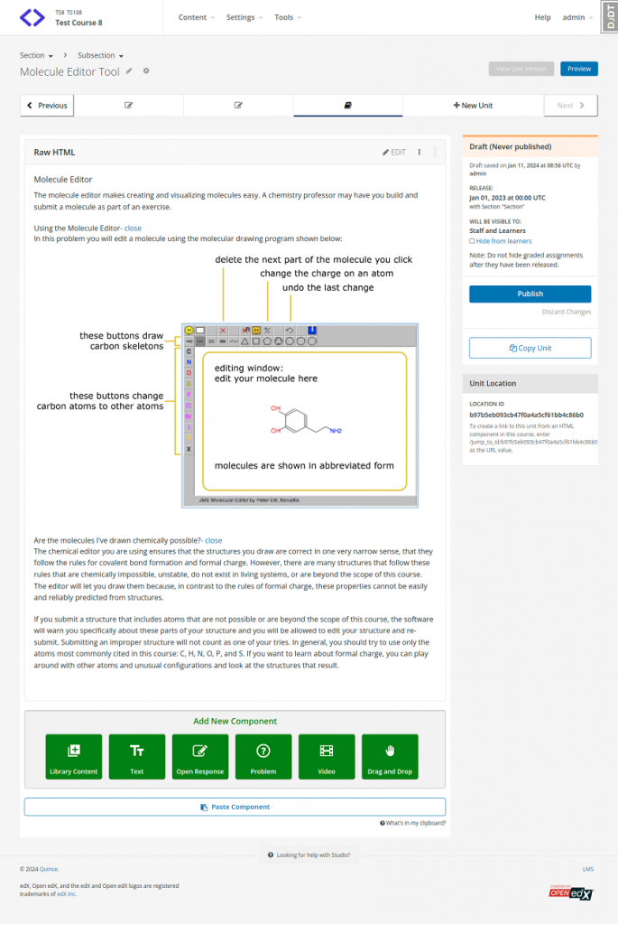 Molecule Editor and Viewer Tool in Open edX: A Complete Guide