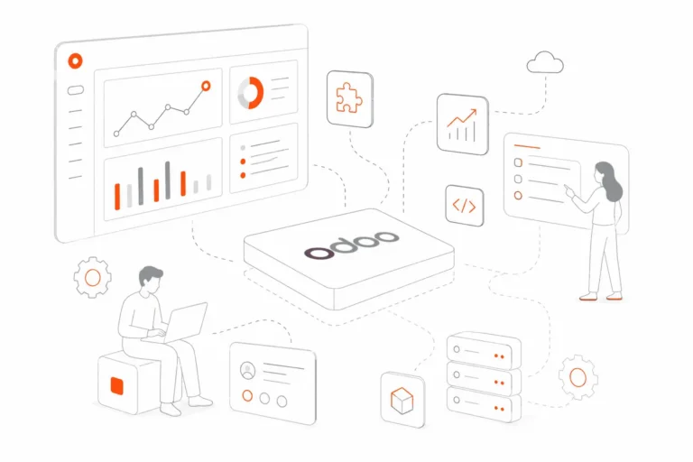 Odoo development services with ERP, customization, and business analytics features.