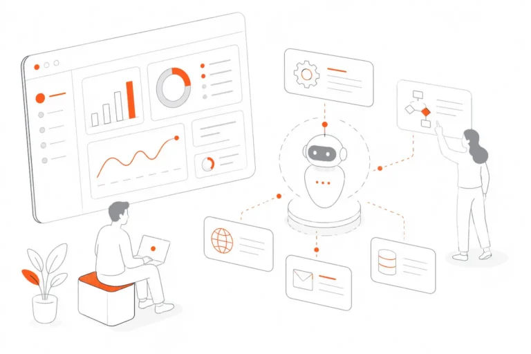 AI Agent Development Services with smart chatbot, automation, and analytics dashboard.