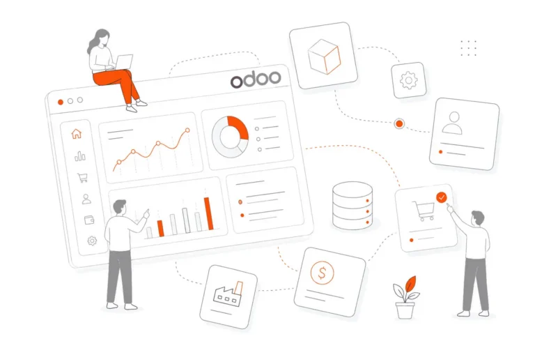 Odoo ERP solutions with business management, analytics, and integrated workflows.