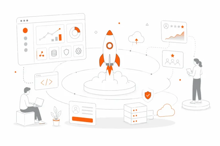 SaaS product engineering with cloud, analytics, and product launch elements.