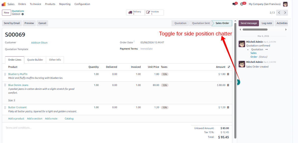 Odoo Chatter Customization 2