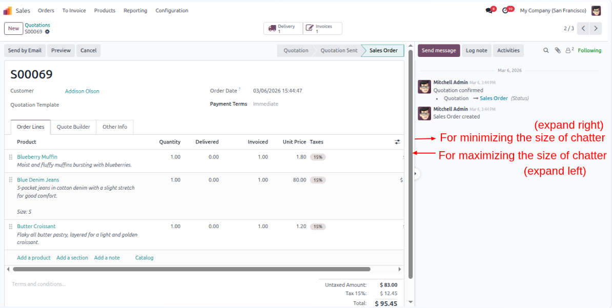 Odoo Chatter Customization 5