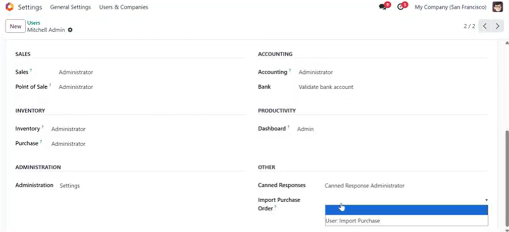 Odoo Purchase Orders