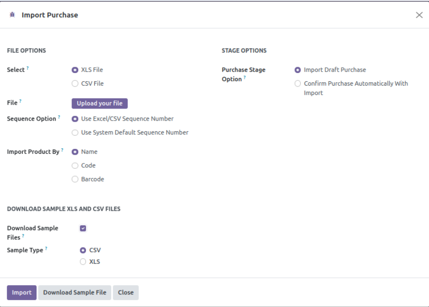 Odoo Purchase Orders