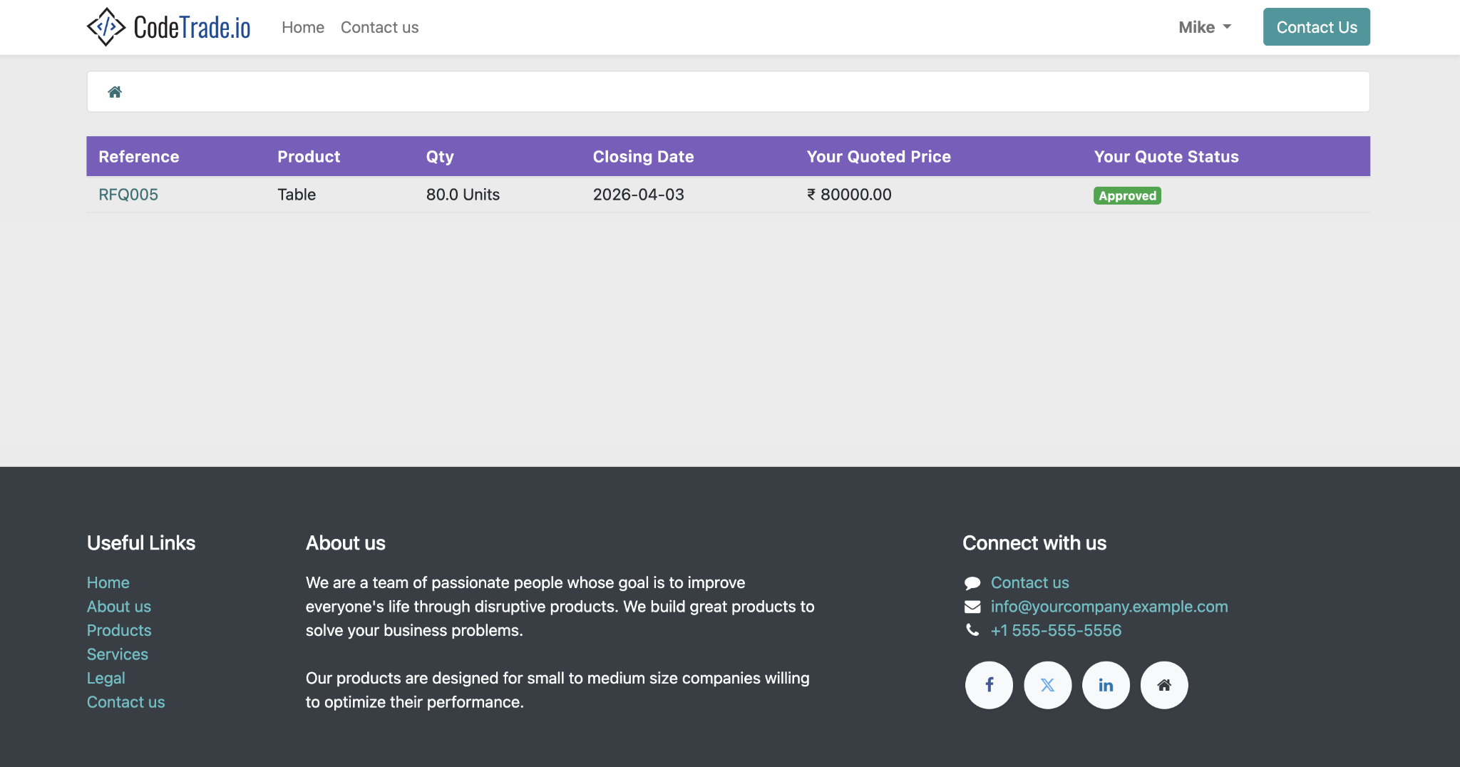 Odoo Vendor Portal