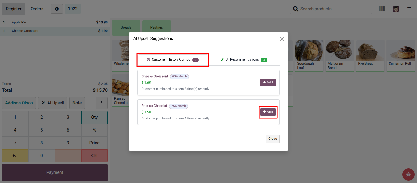 AI POS Upsell