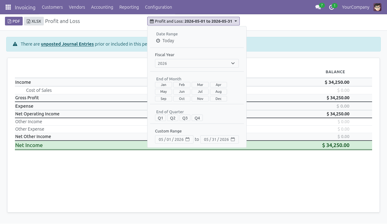 Export Enterprise Accounting In Odoo Community