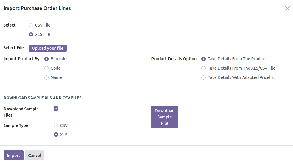 Odoo Bulk Purchase Order