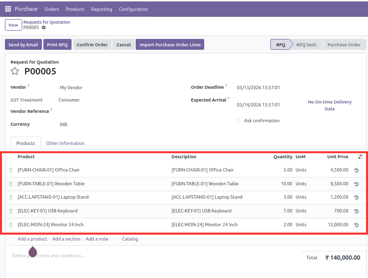 Odoo Bulk Purchase Order
