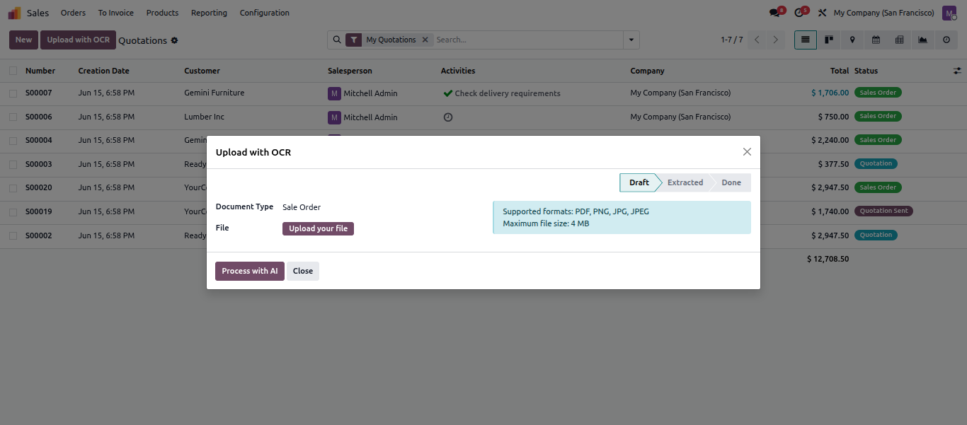 AI OCR Document Import