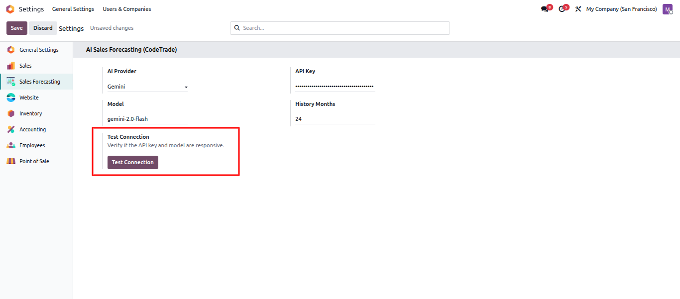 AI Sales Forecasting In Odoo